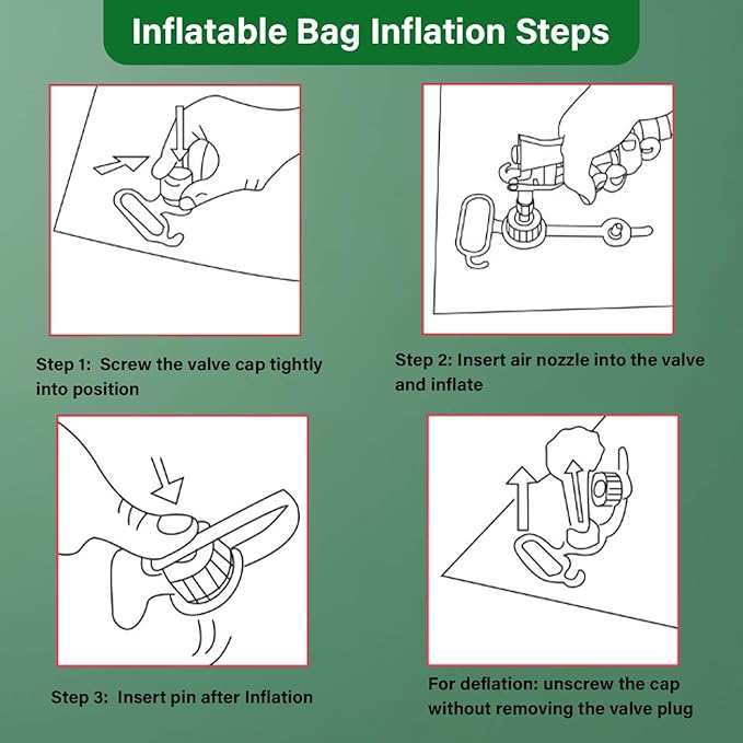 Patio Furniture Cover Airbag Convenient Inflatable Sofa Bag for Outdoor Use Prevents Water & Snow Pooling Inflatable Outdoor Furniture Cover Support (White, 39"x39")