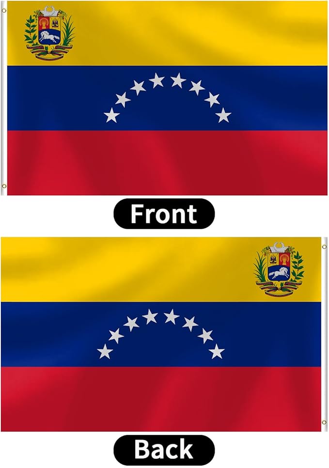 Venezuela Flag 3x5 FT Heavy Duty Venezuelan Flag Double Stitched Vivid Color Fade Proof Outdoor Decor With Brass Grommets(Venezuela)
