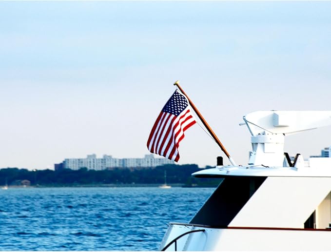 JRED Small American Flag Boat Flag USA 20x30 US Flags for Outside Heavy Duty Outdoor Embroidered Stars 2 Brass Grommets for Marine UTV, 250th Anniversary of USA