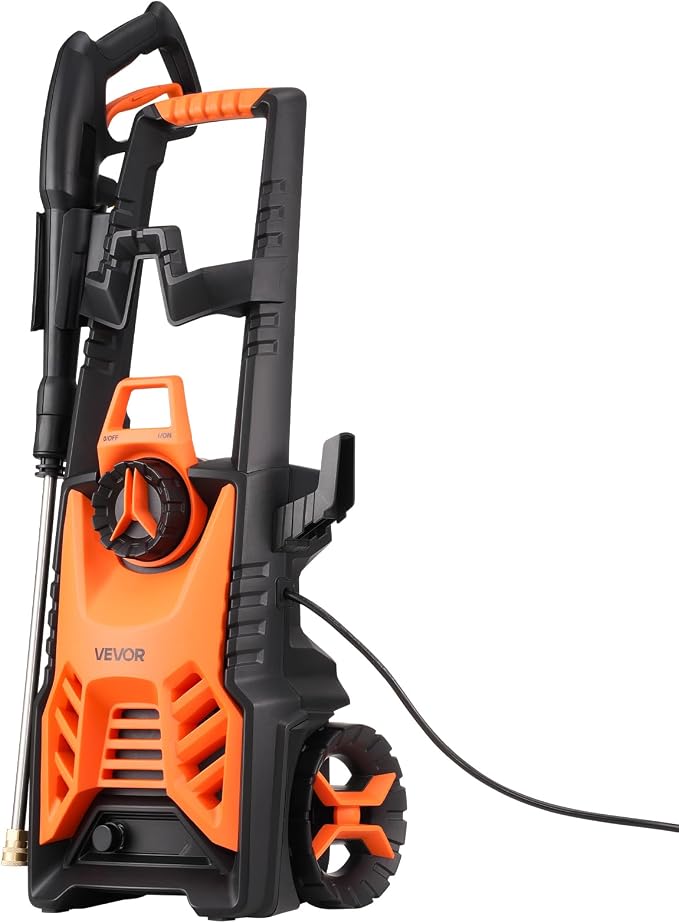 VEVOR Electric Pressure Washer, Max 4500 PSI 3.2 GPM, High-Power Cleaner with Foam Cannon & 4 Nozzles for Driveways, Cars, Fences, Patios, Home Cleaning