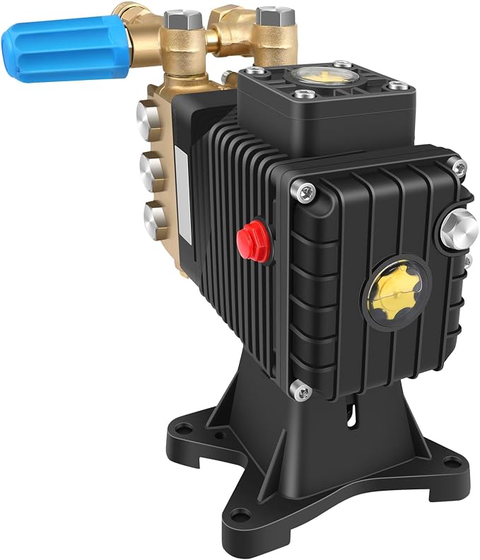 SCITOO 1" Shaft Horizontal Pressure Washer Pump, MAX 4000 PSI @ 4 GPM, Repalce for Most Parts Pressure Washers with Horizontal Engines