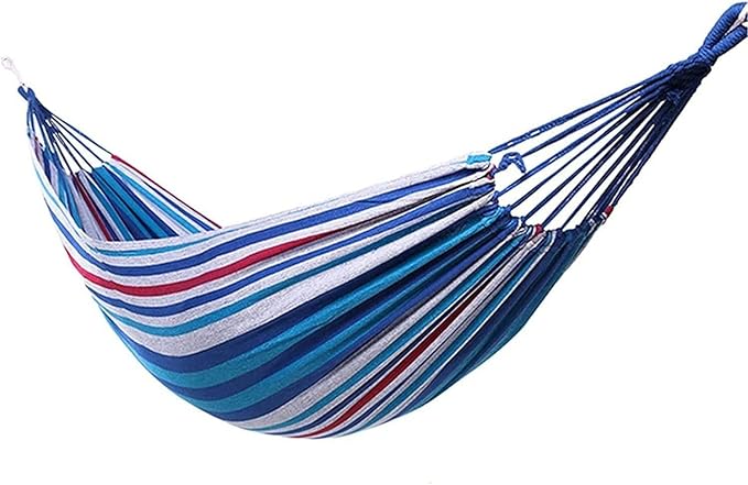 Hammock, Portable Camping Hammock, Fabric Hammock - Outdoor Hammock, Perfect for Camping Outdoor/Indoor Patio Backyard (Color : Blue)
