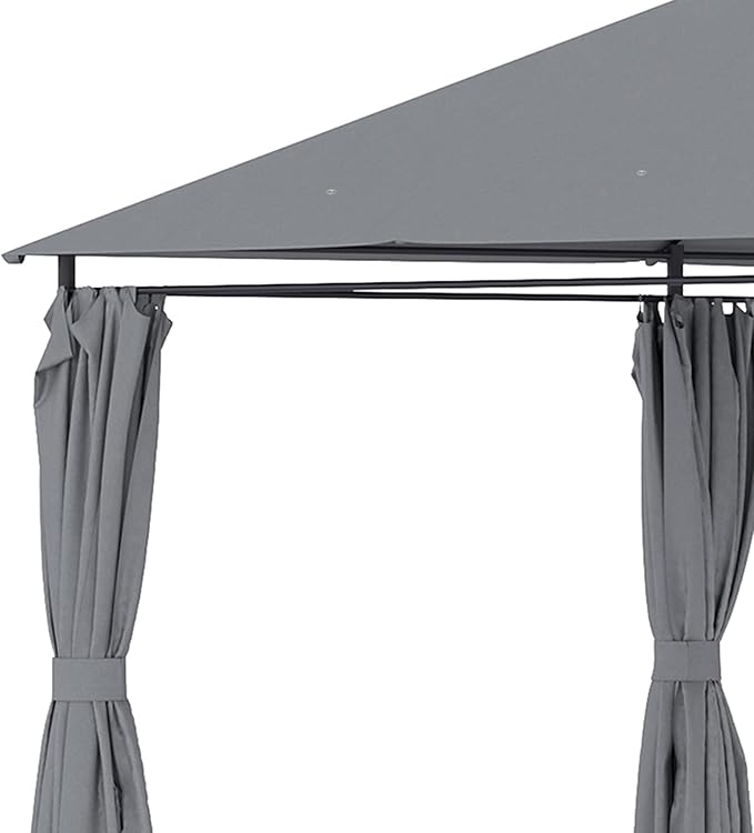 Outsunny 10' x 13' Outdoor Patio Gazebo, Canopy Shelter with 6 Removable Sidewalls & Steel Frame for Garden, Lawn, Backyard & Deck, Gray