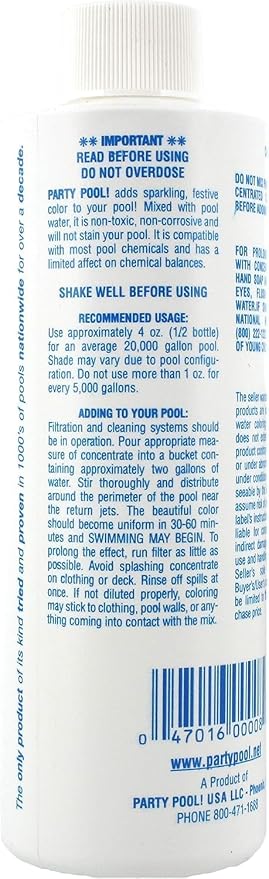 Blue Lagoon Party Pool Color, 8 Ounces