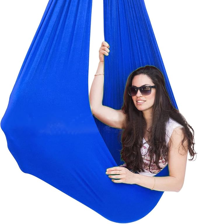 Sensory Swing for Adults Therapy Swing for Kids Indoor Outdoor Calming Snuggle Hammock Durable Fabric Swing for Autism ADHD Aspergers and Sensory Integration