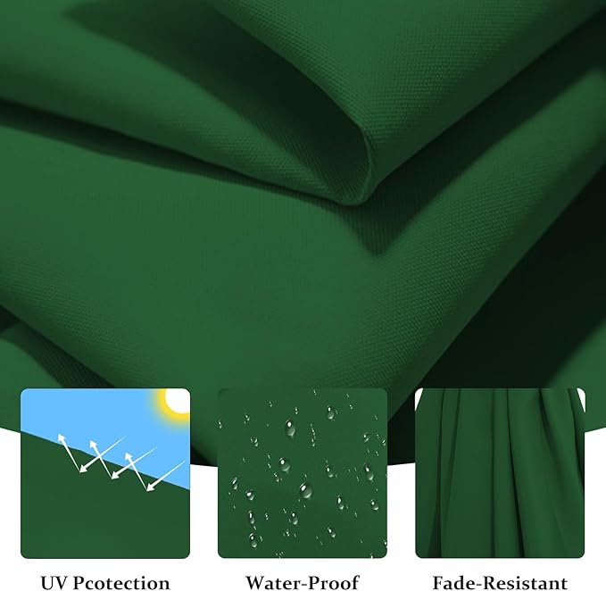10FT Patio Umbrella, Outdoor Offset Cantilever Umbrella with Sturdy 8 Ribs and Reinforced Base, Easy Tilt Adjustment for Backyard Pool Garden,Green