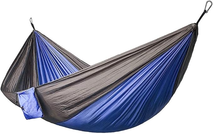Travel Double Hammock Swing, Portable Camping Hammock with Straps and Carabiner, Lightweight Nylon Parachute Hammocks, for Beach Patio Hiking (Color : B, Size : 300x200cm)
