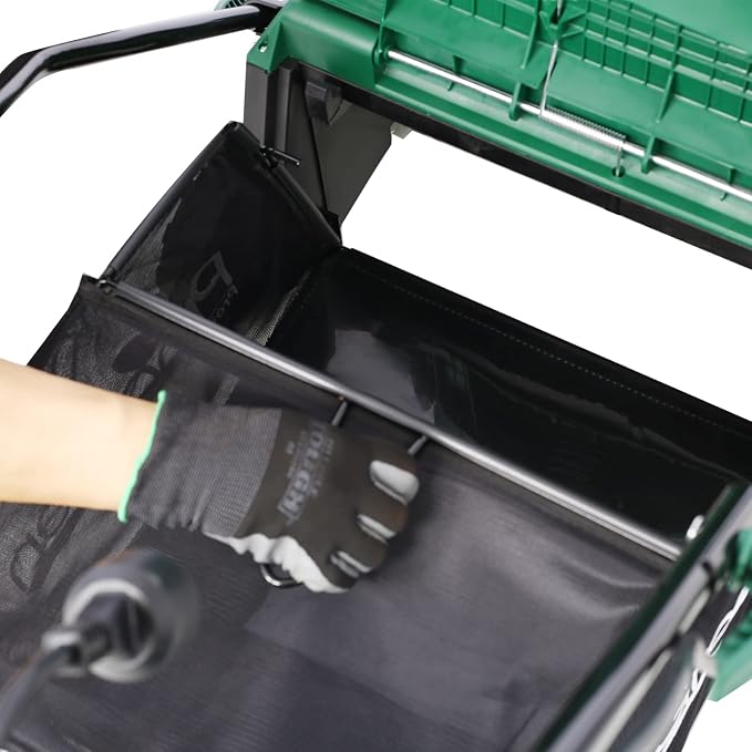 Garden Scarifier, 2-in-1 16INCH Dethatcher Scarifier,15 Amp Electric Lawn Dethatcher,Removable Collection Bag Extra Large 58QT