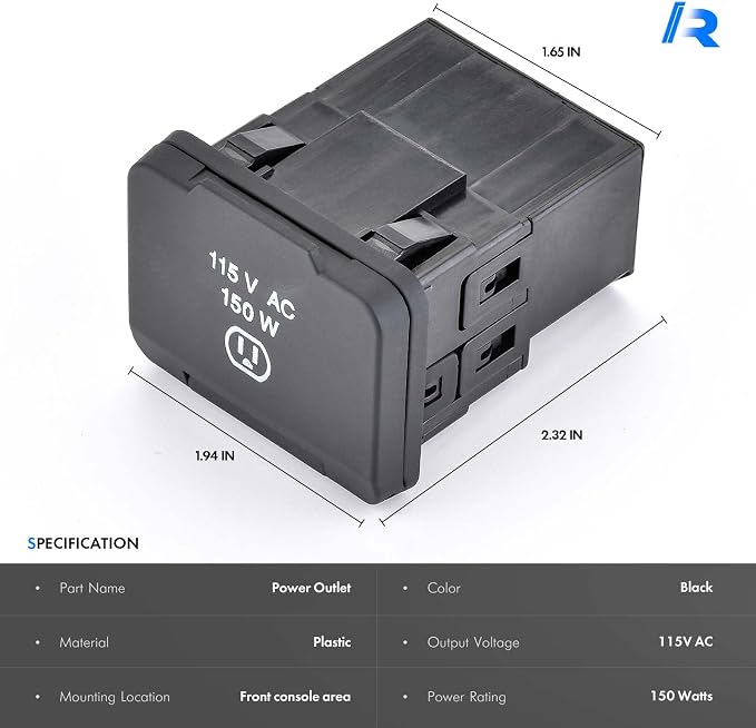 Power Outlet Inverter Fit for Dodge Ram 1500 2500 3500 2013-2016,68159295AB | Restores factory 115V AC outlet function
