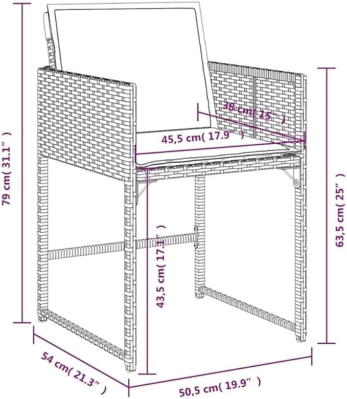 Afuera Living Outdoor Patio Dining Set, 11 Piece, Rattan Construction, Beige Finish, Includes Table with Tempered Glass Top, Chairs and Cushions, Foldable and UV-Resistant, Seats 10, Garden or
