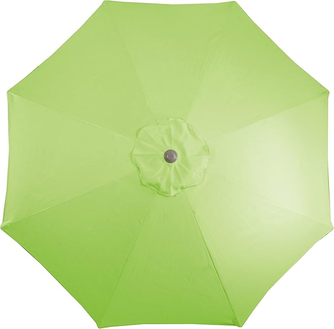Northlight 9ft Outdoor Patio Market Umbrella with Hand Crank and Tilt, Lime Green