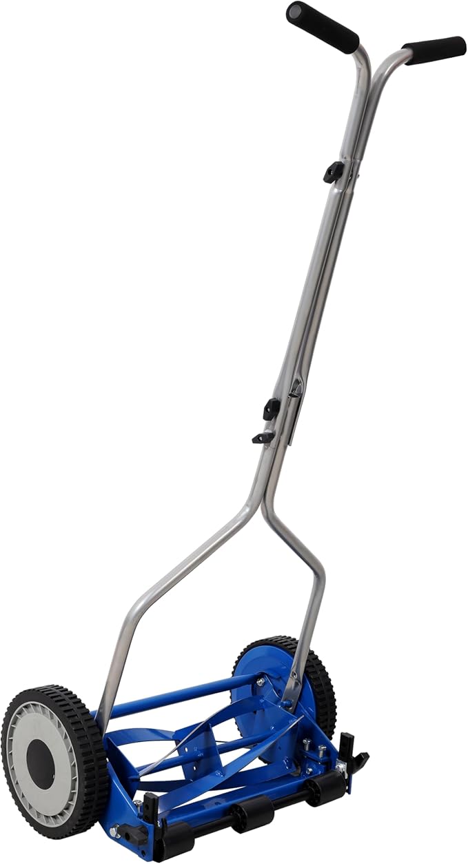 14in Push Lawn Mower, Push Reel Lawn Mower, Blue Color