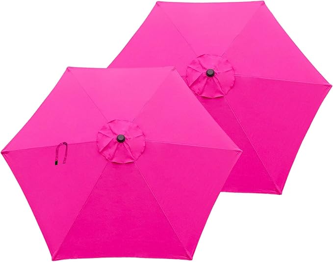 Goodgoods 9ft Patio Umbrella Replacement Canopy Market Umbrella Top Outdoor Umbrella Canopy (2pcs/package)