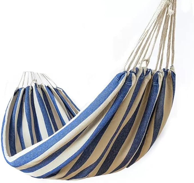 Outdoor Hammock Anti-Rollover Travel Camping Portable Hammock Hanging Chair Outdoor Portable Camping Travel Equipment (Color : Blue, Size : 200 * 150cm)