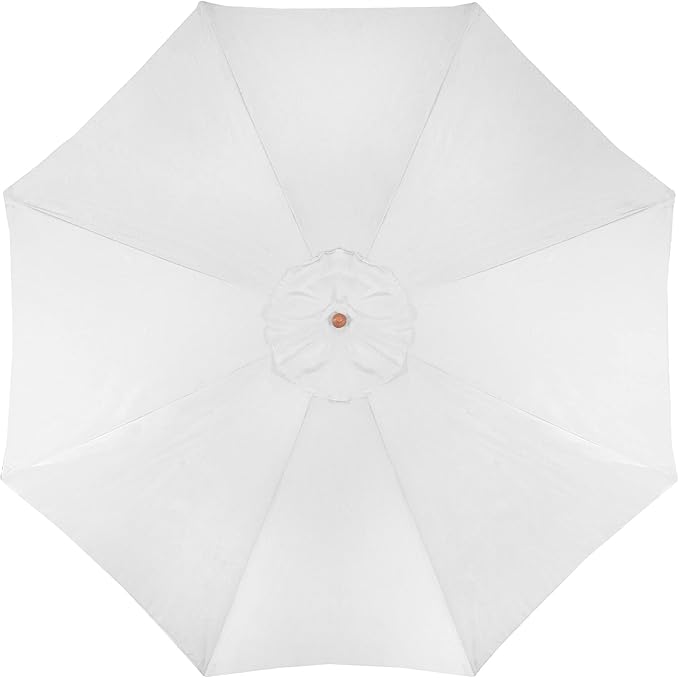 Northlight Outdoor Patio Market Umbrella with Wooden Pole - 8.5' - White