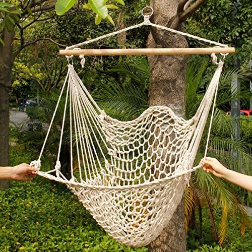 Thxbye - Handmade Hammock Chair Cotton Indoor Outdoor Brazilian Hanging Chair