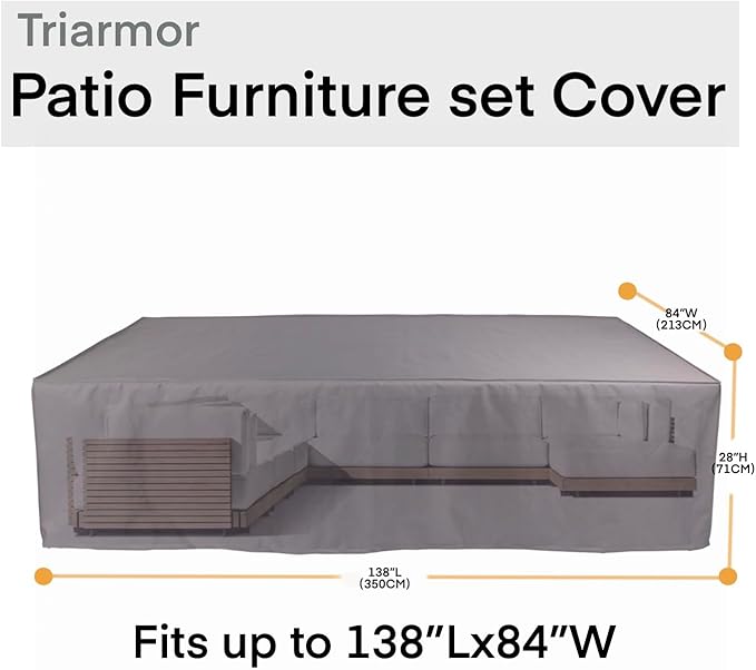 138 Inches Patio Furniture Cover Waterproof Outdoor Furniture Set Cover