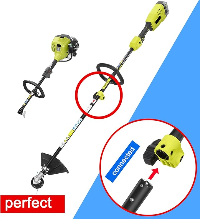 Replacementparts Flexible Shaft Trimmer Attachment Compatible with Worx Troy-Bilt and Sunseeker String Trimmers and Power Head Black
