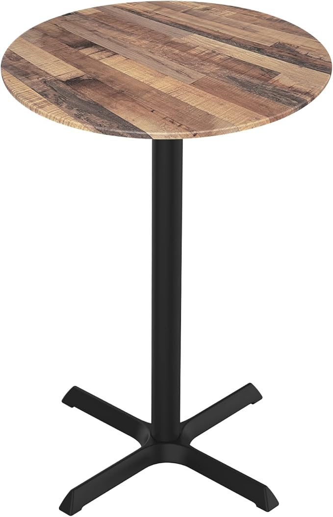 HBS 42" Tall OD211 Indoor/Outdoor All-Season Table with 36" Diameter Rustic Top
