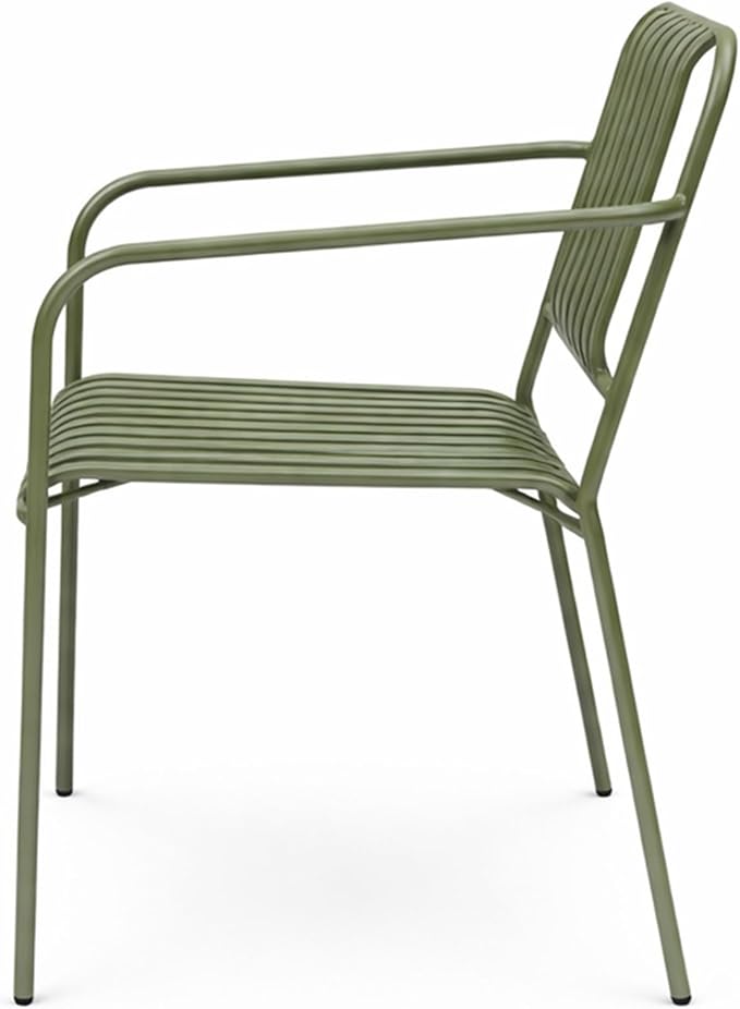 Alpine Corporation VTFAM152A Metal Outdoor Bistro Set, 3-Piece Patio Conversation Set with Round Side Table & 2 Chairs, Weather-Resistant Steel Frame, Compact Balcony Furniture, Green