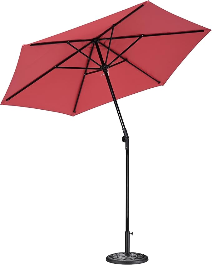 Yescom 7.5ft Outdoor Bistro Market Table Umbrella for Restaurant Cafe Rental Patio 250th Celebration Lawn Party Event Shade Yard Deck Railing Parasol