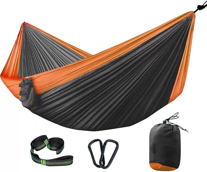 Outdoor Hammock Anti-Rollover Travel Camping Portable Hammock Hanging Chair Outdoor Portable Camping Travel Equipment (Color : Black-b, Size : 300 * 200cm)
