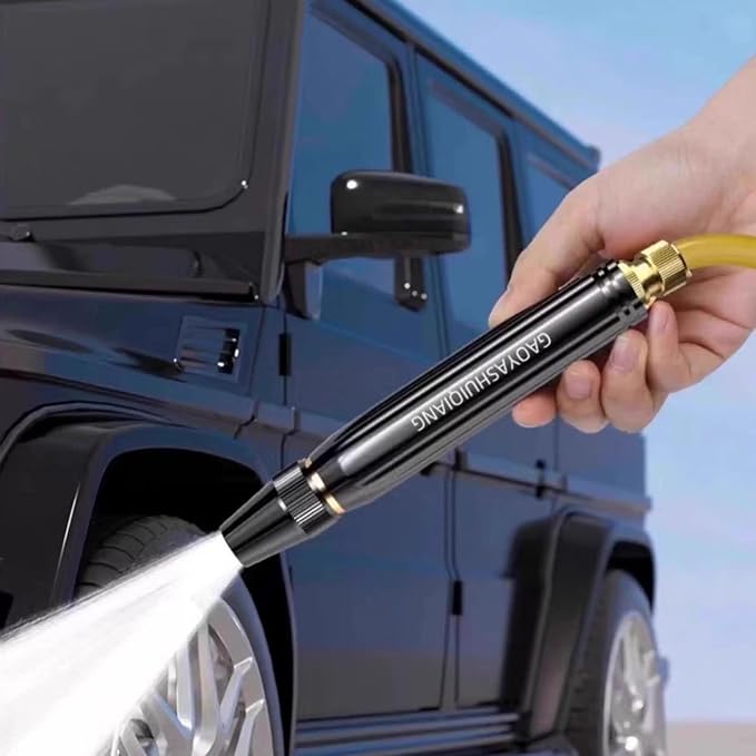 High Pressure Power Car Water Washer Nozzle with Metal Connector, Garden Hose Sprayer for Car Washing and Outdoor Cleaning, Sturdy Watering and Pressure Cleaning Accessory (2Set)