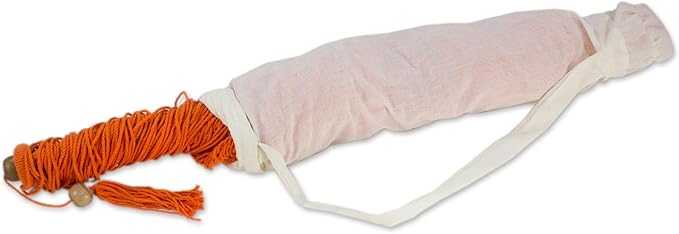 NOVICA Tropical Tangerine Cotton Hammock Swing