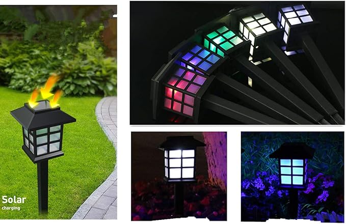 Outdoor Solar Pathway Lights Waterproof 2-Packs Outside LED Decorative Lights Landscape Lighting for Yard Patio Driveway Garden (Purple)