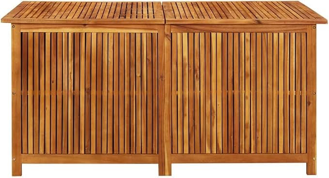 Wooden Deck Box Large Outdoor Storage for Patio Furniture, Garden Tools, Pool Supplies, Outdoor Backyard Patio Storage Deck Box Container, 59.1"x31.5"x29.5" Solid Acacia Wood