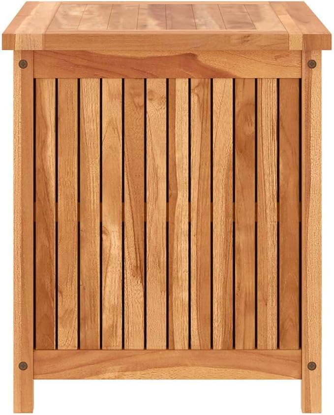 Wood Deck Box, Garden Backyard Storage Container for Patio Furniture Cushions and Gardening Tools, 23.6"x19.7"x22.8",-711