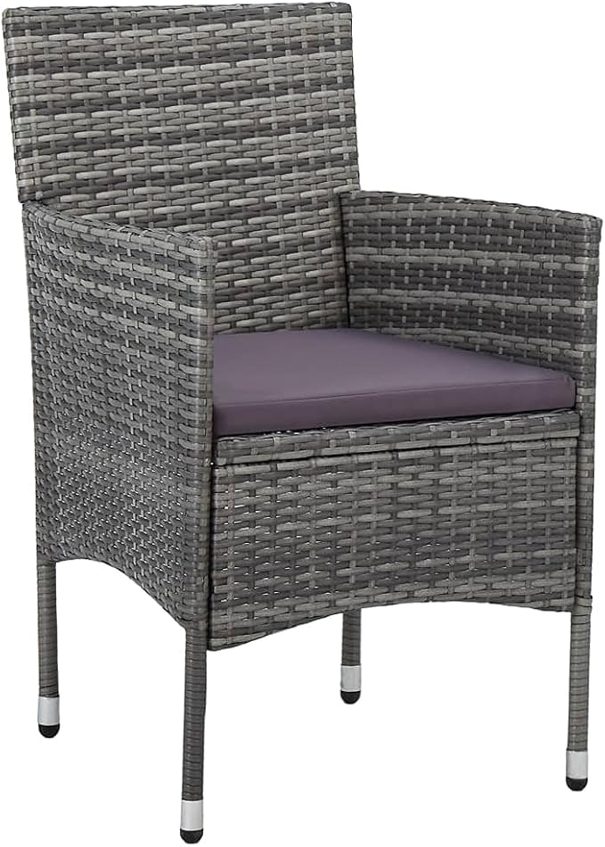 3 Piece Patio Dining Set, Outdoor Lounge Sets Porch Furniture Set Outdoor Sofa Sets Patio Conversation Set for Exhibition Poolside Piazza Garden Gray