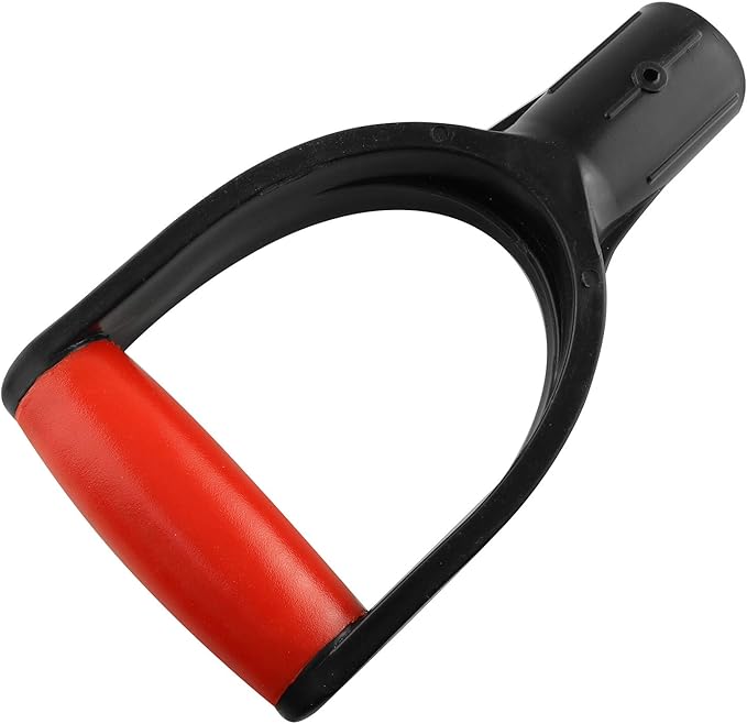 32mm Inner Diameter Plastic Spade Handle Shovel Red D Grip Handle Good Hand Protect Garden Accessories for Snow Shovel Digging Raking Tools