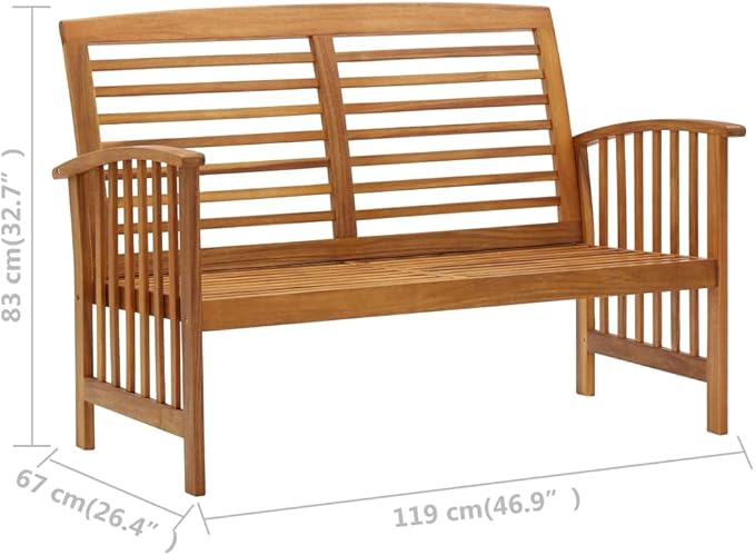 Patio Lounge Set,Outdoor Patio Furniture,Outdoor Chat Conversation Set,Garden Furniture Sets,for Patio,Backyard,Garden,Outdoor,3 Piece Solid Acacia Wood