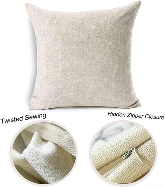 Throw Pillow Covers 20x20 in Set of 4 red Pillow Covers flower Square Decorative Pillows Linen Outdoor Pillowcases With Invisible Zipper Sofa Cushion Covers for Couch Livingroom Car Home Decor Gifts
