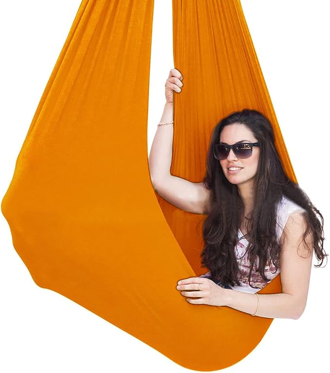 Sensory Swing for Adults Therapy Swing for Kids Indoor Outdoor Calming Snuggle Hammock Durable Fabric Swing for Autism ADHD Aspergers and Sensory Integration