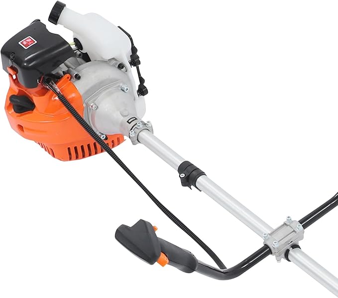 Gas Weed Trimmer, 2-Stroke 42.7cc Gas Powered Weed Eater with 3 Trimming Heads, Multifunction Garden Trimmer Handheld Brush Cutter for Trimming Shrubs, Clearing Weeds