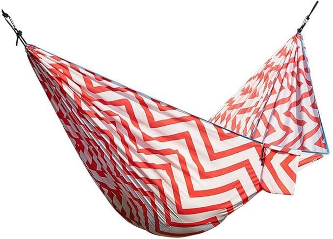 Double Camping Hammock, Lightweight Nylon Portable Hammock with Ropes, Travel Hanging Hammock with Carrying Bag, for Indoor Travel Beach (Color : DoubleB, Size : 260x140cm)