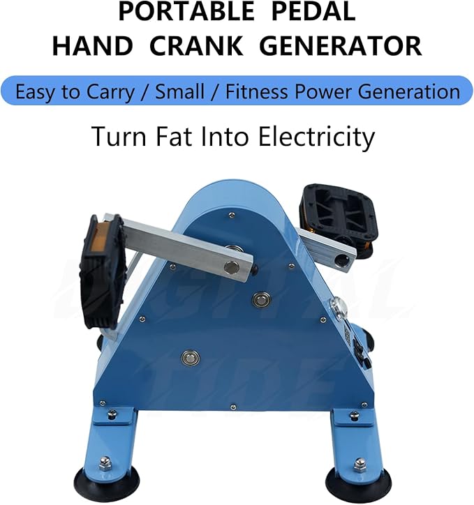Portable Foot Pedal Generator, 50W/100W Hand Crank Generators with USB Interface/DC1-35V Output Fitness Bicycle Generator Charger