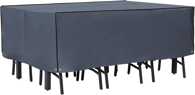 ABCCANOPY Outdoor Rectangular Patio Furniture Covers Heavy Duty Heavy Duty Table Cover Waterproof Windproof 113x76x28 inches