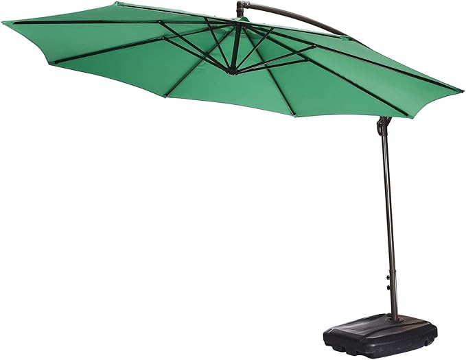 Flueyer 10Ft 8 Ribs Patio Umbrella Replacement Canopy Double-Layer Offset Cantilever Hanging Patio Umbrella Market Umbrella for Outdoor Umbrella(CANOPY ONLY)