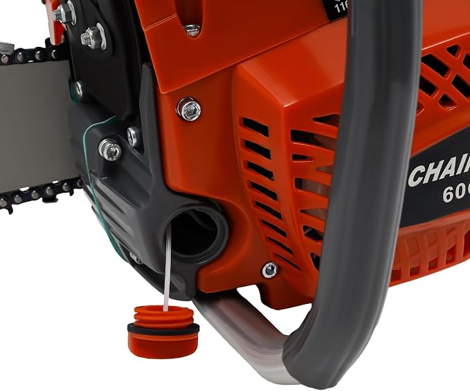 Gas Chainsaw, 60CC 2-Stroke Gasoline Powered Chainsaw, 22 Inch Handheld Cordless Petrol Chain Saws, Single Cylinder Gas Powered Chainsaw Air-Cooled with Self-Reset Pull Start for Garden, Forest