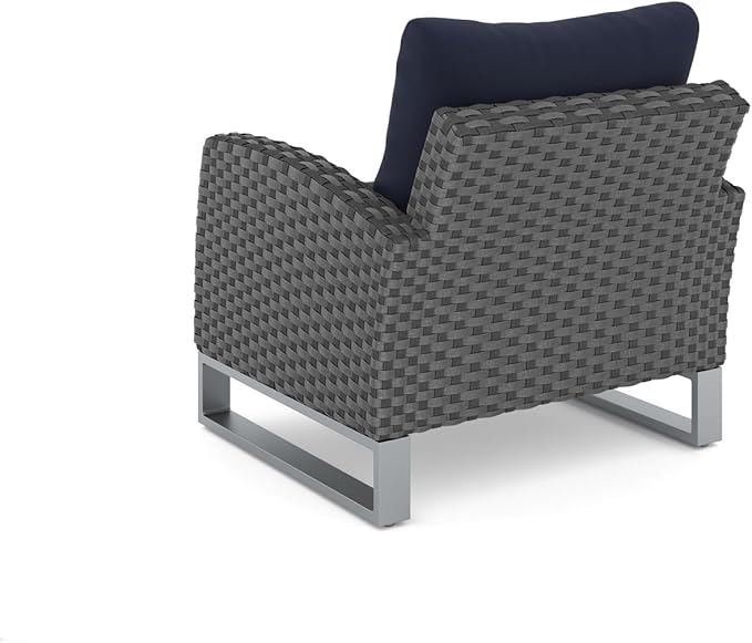 New Classic Furniture Fiji Aluminum Metal Patio Conversation Sets for 5 – Stylish Outdoor Patio Conversation Sets – Outdoor Furniture Sets for Balcony, Deck, or Small Outdoor Spaces