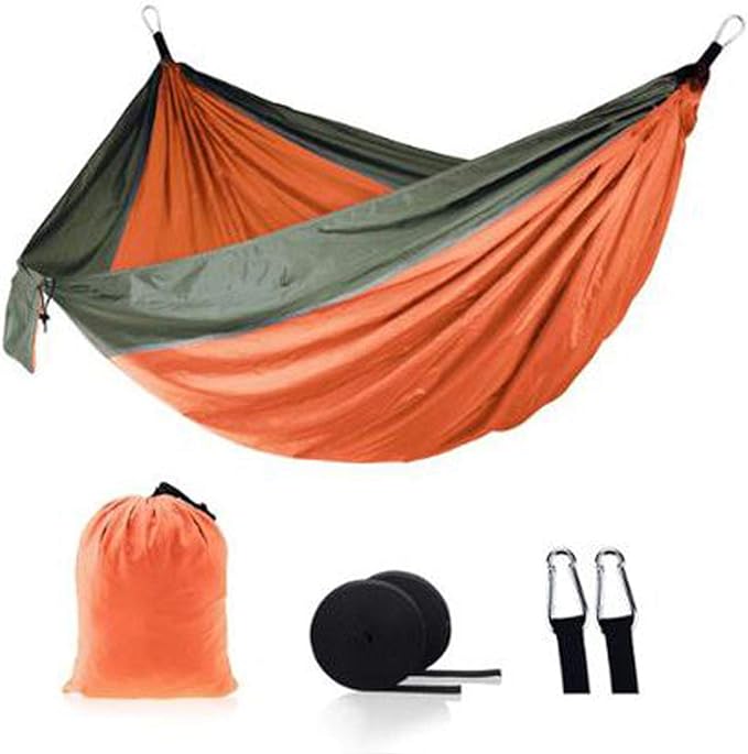 Ultralight Outdoor Camping Nylon Hammock Sleeping Swing Tree Bed Garden Backyard Furniture Hanging Double Hammock Chair Hanging Cushion 11