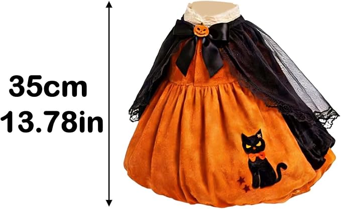 Halloween Porch Goose Outfit 23 Inch Porch Goose Clothes for Holiday | Pumpkin Dress Cape Witch Hat, Thanksgiving Goose Outfit, Christmas Goose Clothes, Holiday Costume for Lawn Geese Status