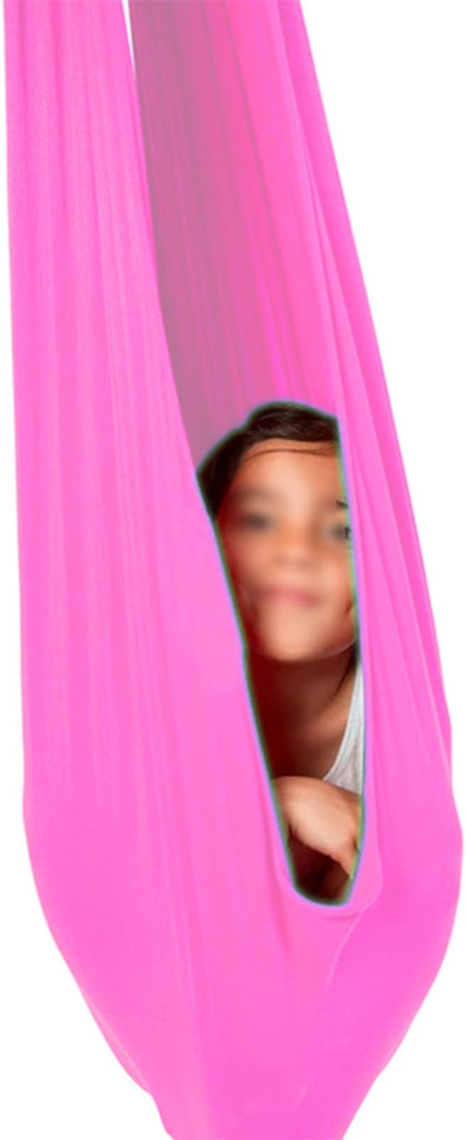 Kids Adult Hammock Outdoor Indoor Cuddle Up to Sensory Swing with Special Needs Autism ADHD ADD Therapy Up to 440lb/200kg (Color : Pink, Size : 150 x 280 cm)