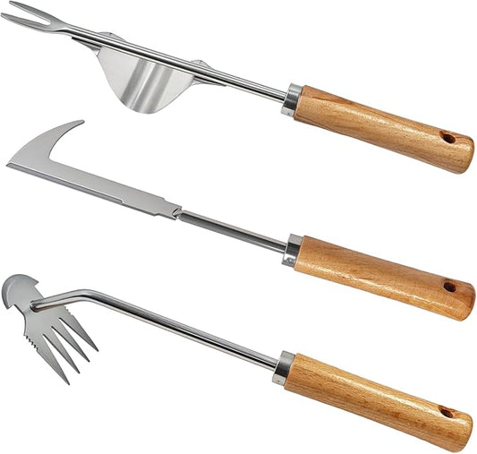 SYLVASS 3-Pack Weeding Tool Set, Portable Garden Weeder, Ideal for Garden Weeding, Transplanting, and Digging, Features Comfortable Handle, Durable Gardening Tools, Suitable for All Ages