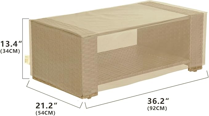 Patio Furniture Covers,Outdoor Furniture Cover Waterproof,Patio Furniture Set Covers for 4 Piece Outdoor Conversation Set,Patio Covers Set (Beige)