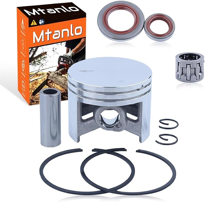 50MM Piston Kt for Stihl 044 MS440 W/Rings 12MM Wrist Pin Chainsaw 1128 030 2015, Piston Kit, Piston Needle Bearing, Oil Seal