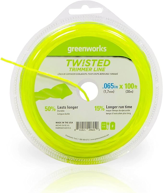 Greenworks 24V 12” TORQDRIVE String Trimmer, 0.065" Trimmer Line, 2Ah USB Battery and Charger
